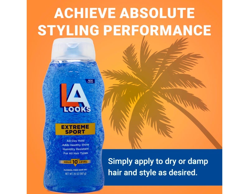 L.A. Looks Sport Activity Proof Power Gel, Mega X-Treme Hold 20 oz (Pack of1) - Image 2